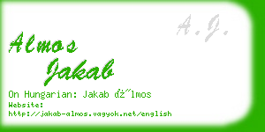 almos jakab business card